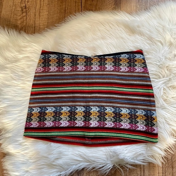 Pitusa Multicolor Boho Mini Skirt - Picture 2 of 4